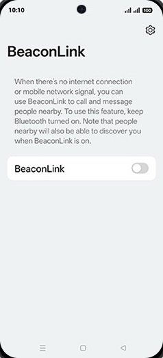 Step 7: Tap on BeaconLink to turn ON.