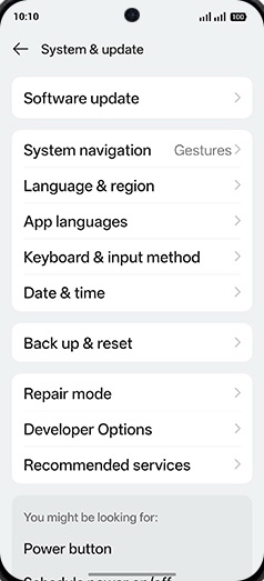 Step 4: Tap on Back up & reset.