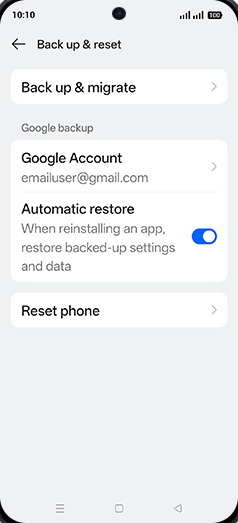 Step 5: Tap on Reset phone.