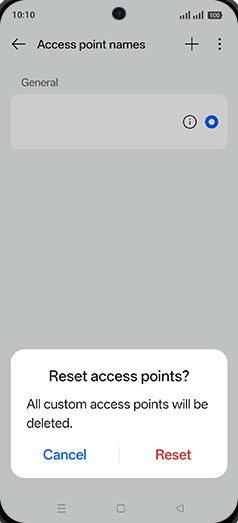 Step 8: Tap on Reset.
