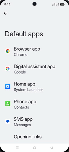Step 5: Tap on Browser app.