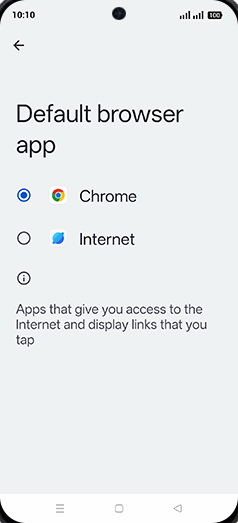 Step 6: Tap on desired Browser App.