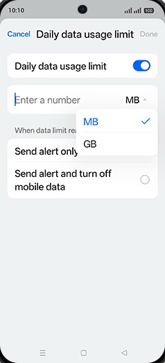 Step 11: Tap on desired Option.