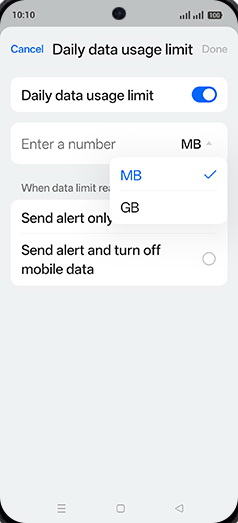 Step 11: Tap on desired Option.