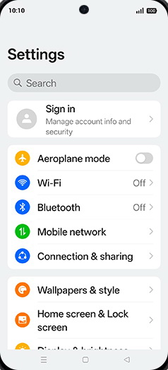 Step 3: Tap on Mobile network.