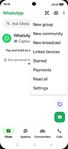Step 4: Tap on Settings.