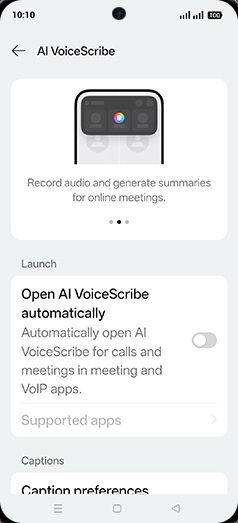 Step 6: Tap on Open AI VoiceScribe automatically to turn ON.