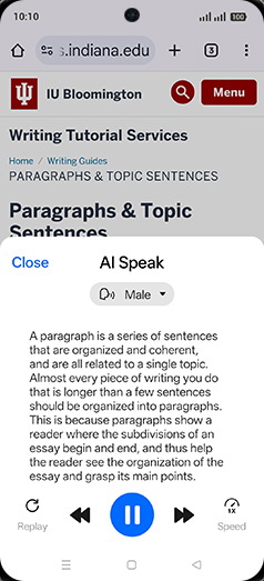 Step 6: AI speaking all the article.