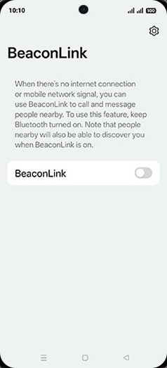 Step 7: Tap on BeaconLink to turn ON.