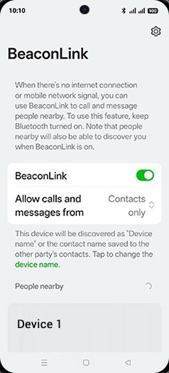 Step 10: Select nearby device.