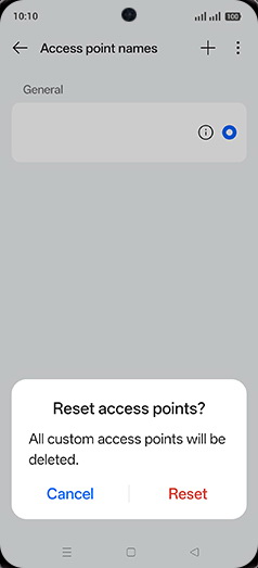 Step 8: Tap on Reset.