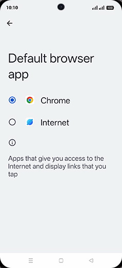 Step 6: Tap on desired Browser App.
