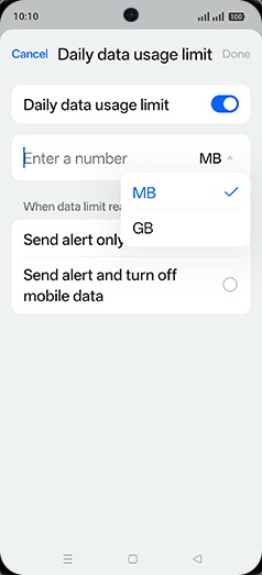 Step 11: Tap on desired Option.