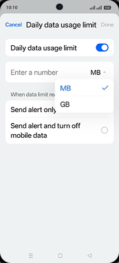 Step 11: Tap on desired Option.