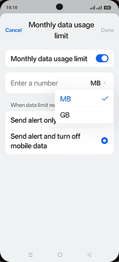 Step 17: Tap on desired Option.