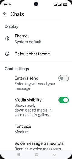Step 6: Tap on Enter is send to turn ON.