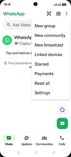 Step 4: Tap on Settings.