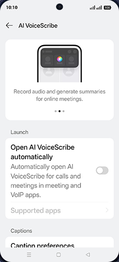 Step 6: Tap on Open AI VoiceScribe automatically to turn ON.