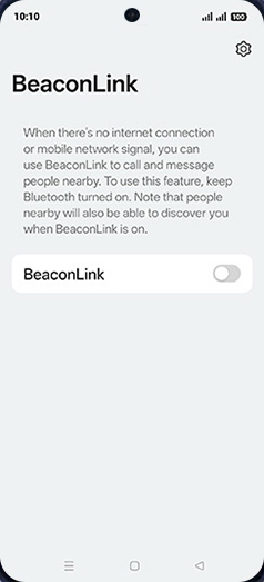 Step 7: Tap on BeaconLink to turn ON.