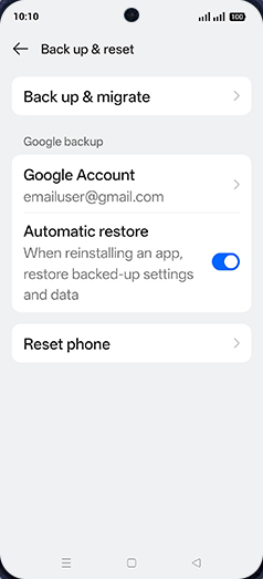 Step 5: Tap on Reset phone.