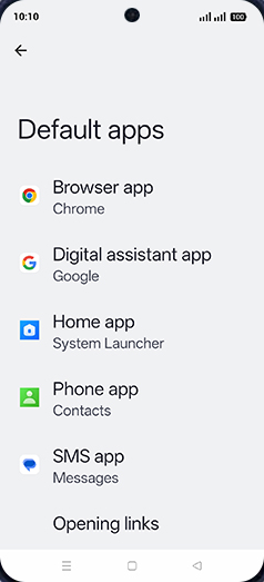 Step 5: Tap on Browser app.