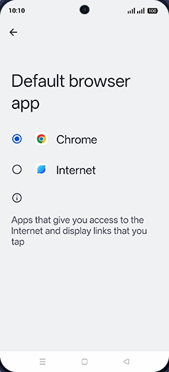 Step 6: Tap on desired Browser App.