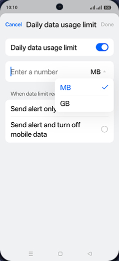 Step 11: Tap on desired Option.