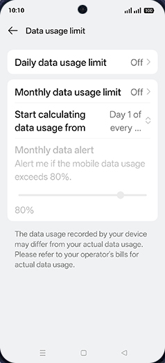 Step 8: Tap on Daily data usage limit.