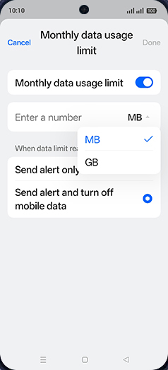 Step 17: Tap on desired Option.