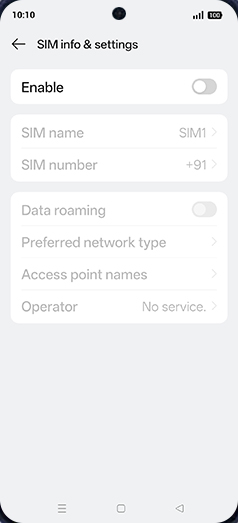 Step 5: Tap on Enable to turn ON.