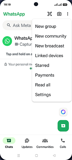 Step 4: Tap on Settings.