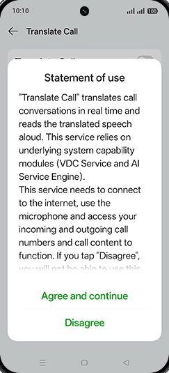 Step 7: Tap on Agree and continue.