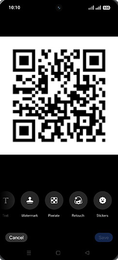 Step 7: Swipe left for Pixelate option.