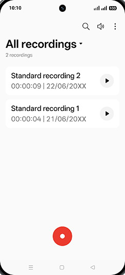 Step 3: Tap on Record icon.