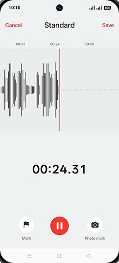 Step 4: Recording started and tap on Save.