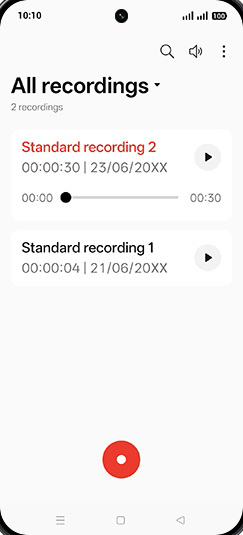 Step 6: Tap on Recording.