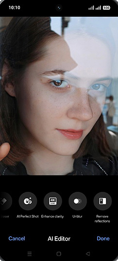 Step 8: Tap on Remove reflections.