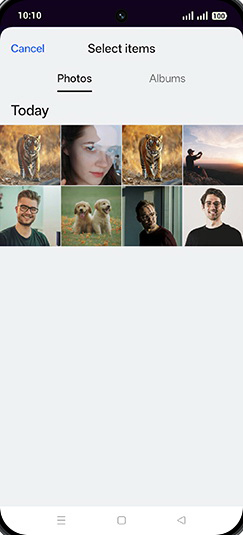 Step 7: Tap on Albums tab.