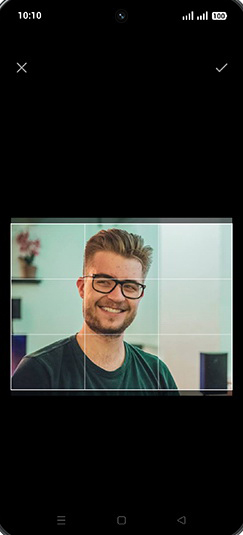 Step 11: Crop image and tap on OK.
