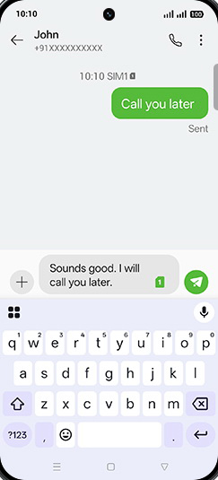 Step 8: Tap on Send icon.
