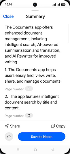 Step 8: Summarise the document.