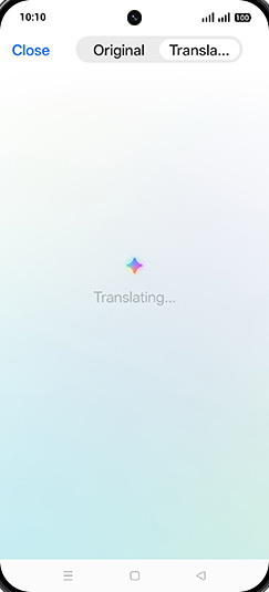 Step 8: Translating document.