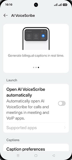 Step 6: Tap on Open AI VoiceScribe automatically to turn ON.