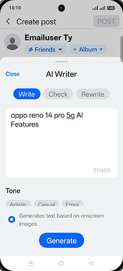 Step 7: Tap on Generate.