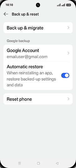Step 5: Tap on Reset phone.