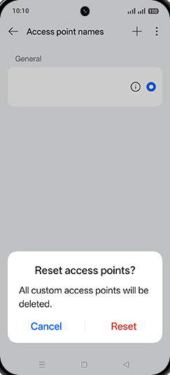Step 8: Tap on Reset.