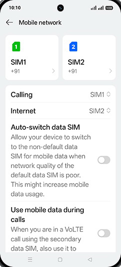 Step 4: Tap on Internet.