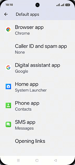 Step 5: Tap on Browser app.