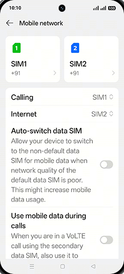 Step 4: Tap on Internet.