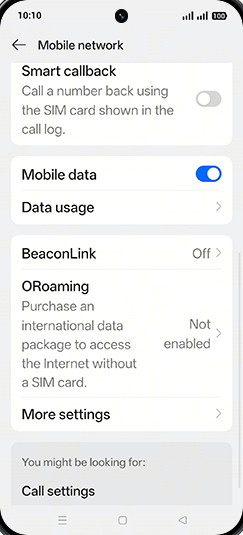 Step 6: Tap on Data usage.